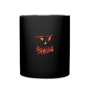 Halloween, Pumpkin, Face, Drawing - Full Colour Mug - black - Front