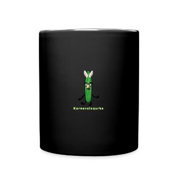 Carnival cucumber, cucumber, carnival, rabbit ears, helau - Full Colour Mug - black - Front