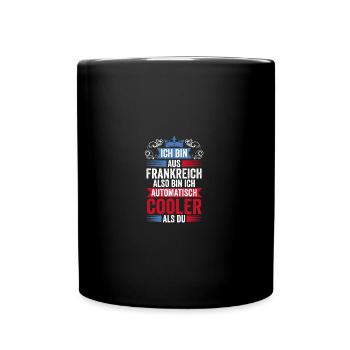 Français Français France - Mug uni - noir - Devant