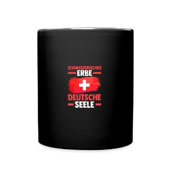 Suisse suisse - Mug uni - noir - Devant