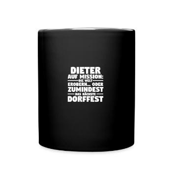 First name Dieter - Full Colour Mug - black - Front