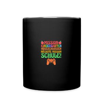 9 Klasse Schulkind Schulanfang Kindergarten Kita E - Tasse einfarbig - Schwarz - Vorne