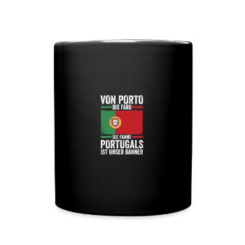 Portugiesen Portugal - Tasse einfarbig - Schwarz - Vorne