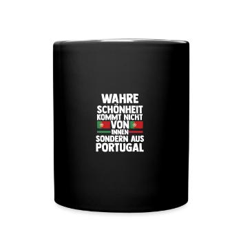 Portugiesen Portugal - Tasse einfarbig - Schwarz - Vorne