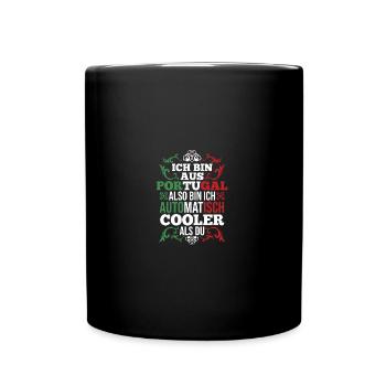 Portugiesen Portugal - Tasse einfarbig - Schwarz - Vorne
