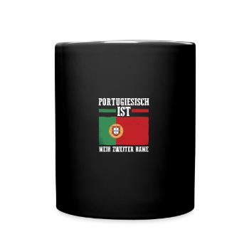 Portugiesen Portugal - Tasse einfarbig - Schwarz - Vorne