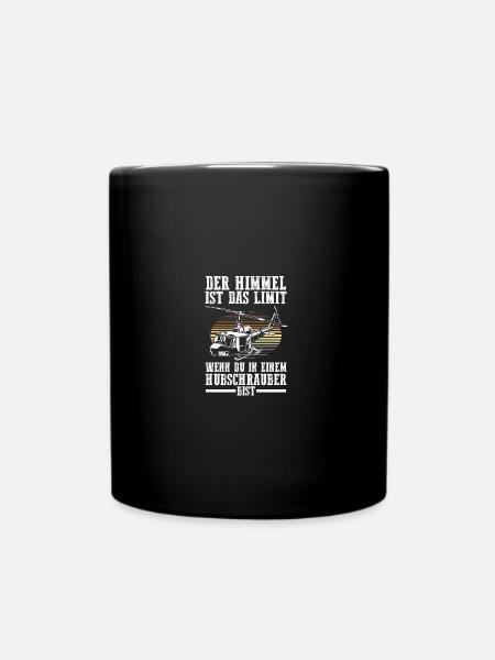 Pilot Helikopter Hubschrauber - Tasse einfarbig - Schwarz