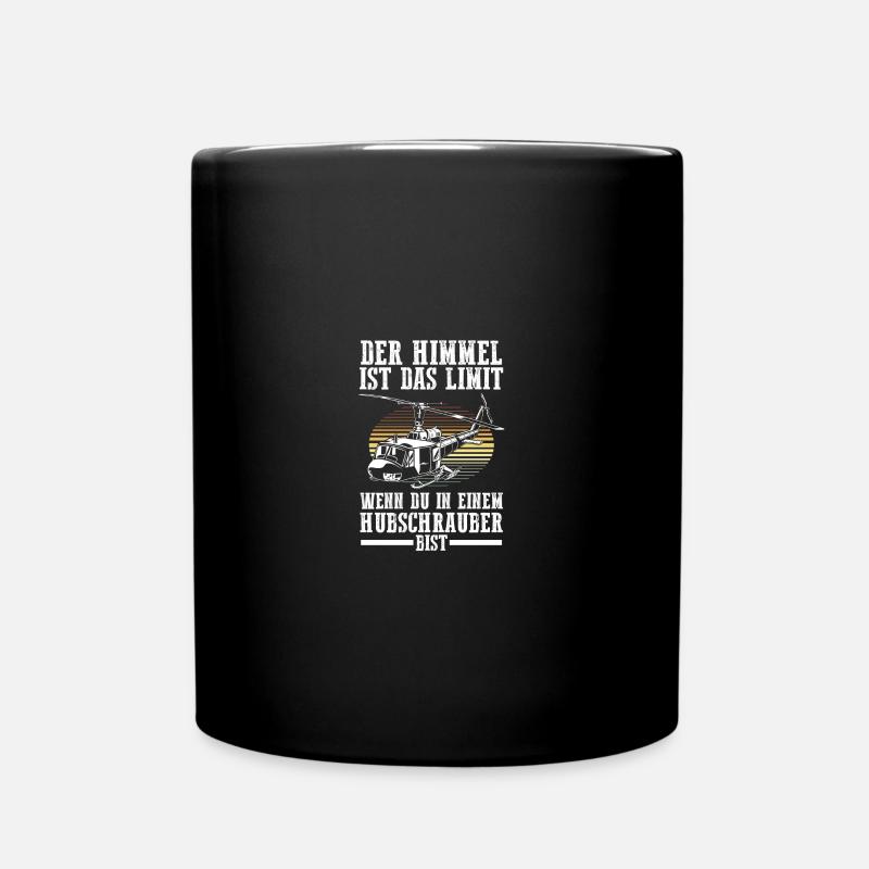 Pilot Helikopter Hubschrauber - Tasse einfarbig - Schwarz