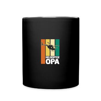 Grand-père Grand-père Pilote Hélicoptère Hélicoptère - Mug uni - noir - Devant