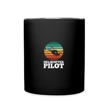 Pilote Hélicoptère Hélicoptère - Mug uni - noir - Devant
