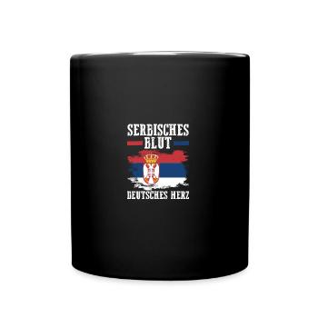 Serbian Serbian Germany Serbia - Full Colour Mug - black - Front
