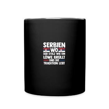 Serbe Serbe Serbie - Mug uni - noir - Devant