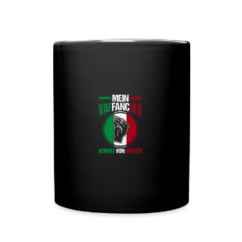 Italien Italiener Vaffanculo - Tasse einfarbig - Schwarz - Vorne