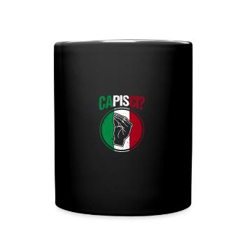 Italie Italien Capisci - Mug uni - noir - Devant
