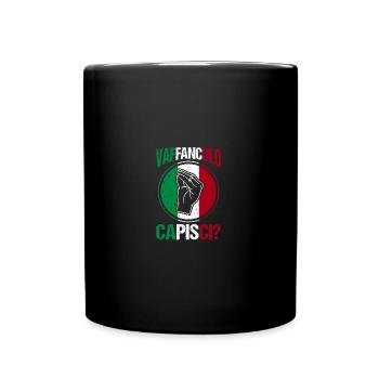 Italie Italien Capisci Vaffanculo - Mug uni - noir - Devant