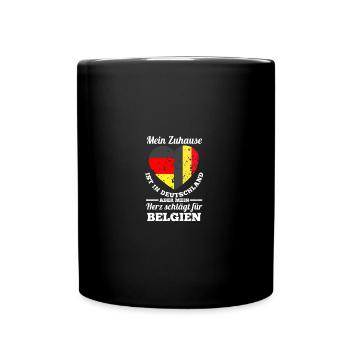 Belgier Deutschland Belgien - Tasse einfarbig - Schwarz - Vorne