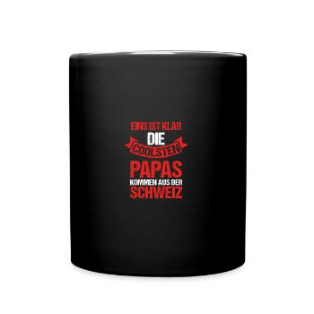 Suisse Papa Père Fête des Pères Suisse - Mug uni - noir - Devant
