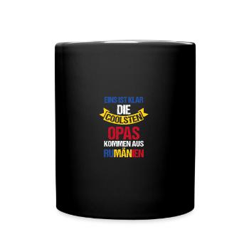 Roumains Grand-père Grand-père Roumanie - Mug uni - noir - Devant