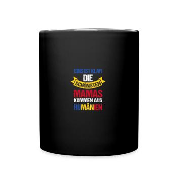 Roumaine Maman Mère Fête des Mères Roumanie - Mug uni - noir - Devant