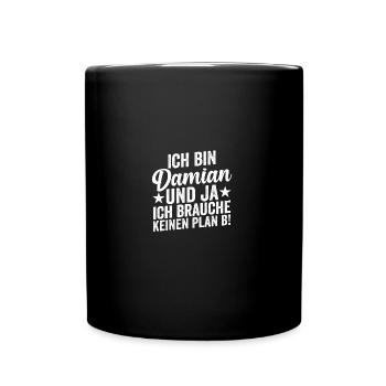 Vorname Damian - Tasse einfarbig - Schwarz - Vorne