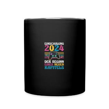 1st Grade Schoolchild Back to School Gamer School Enrollment - Full Colour Mug - black - Front