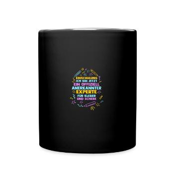 Jeunes quittant les garderies pour la rentrée scolaire Inscription des enfants à l’école - Mug uni - noir - Devant