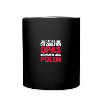 Pole Opa Großvater Polen - Tasse einfarbig - Schwarz - Vorne