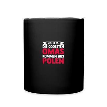 Pôle mamie grand-mère Pologne - Mug uni - noir - Devant