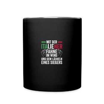 Italiener Italien - Tasse einfarbig - Schwarz - Vorne