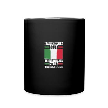 Italiens Italie - Mug uni - noir - Devant