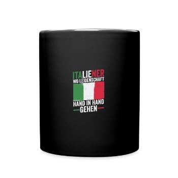 Italiener Italien - Tasse einfarbig - Schwarz - Vorne