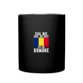 Rümänen Rumänisch Rumänien - Tasse einfarbig - Schwarz - Vorne
