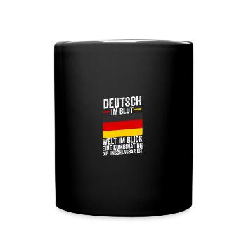 Deutscher Deutsch Deutschland - Tasse einfarbig - Schwarz - Vorne