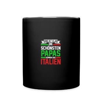 Italie Italien Papa Père Italien Italie - Mug uni - noir - Devant