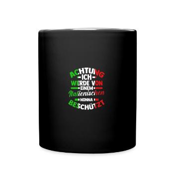 Italia Italian Grandma Nonna Italian Italy - Full Colour Mug - black - Front