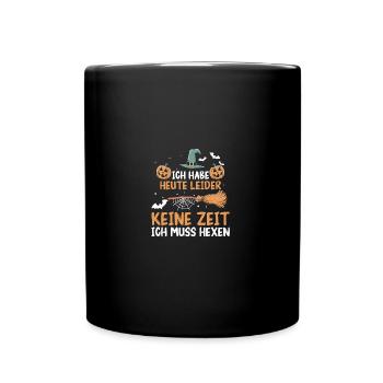 Witch Witch Broom Witch Costume Halloween - Full Colour Mug - black - Front