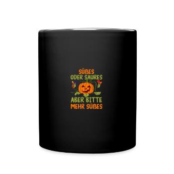Costume d’Halloween Citrouille Halloween - Mug uni - noir - Devant