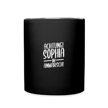 First name Sophia - Full Colour Mug - black - Front