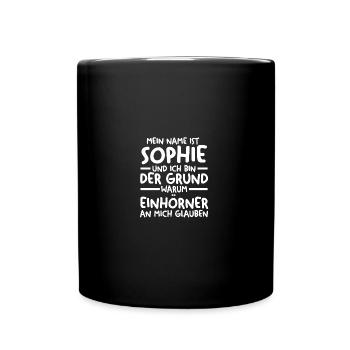First name Sophie - Full Colour Mug - black - Front