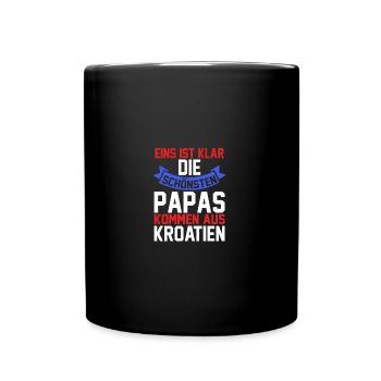 Croats Dad Father Father's Day Hrvatska Croatia - Full Colour Mug - black - Front