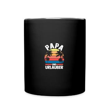 Vacances Vacancier Père Papa - Mug uni - noir - Devant