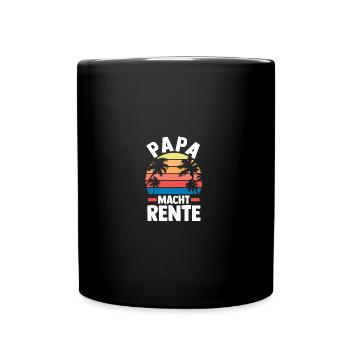 Urlaub Urlauber Vater Papa - Tasse einfarbig - Schwarz - Vorne