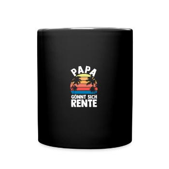 Urlaub Urlauber Vater Papa - Tasse einfarbig - Schwarz - Vorne