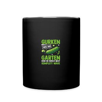 Jardinier Concombre Jardin fermier - Mug uni - noir - Devant