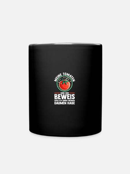 Gärtner Tomate Bauer Garten - Tasse einfarbig - Schwarz