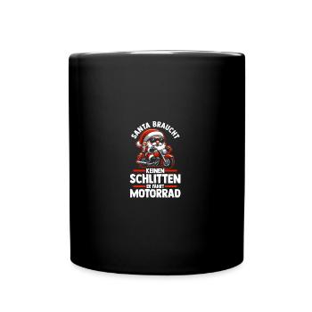 Père Noël moto Noël Noël - Mug uni - noir - Devant
