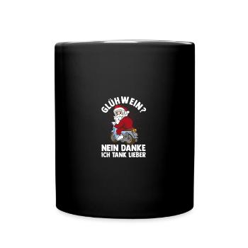 Père Noël moto Noël Noël - Mug uni - noir - Devant