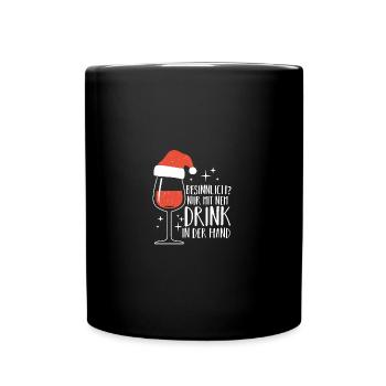 Santa Claus Christmas Party Christmas Mulled Wine - Full Colour Mug - black - Front