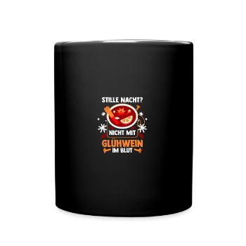 Santa Claus Christmas Party Christmas Mulled Wine - Full Colour Mug - black - Front