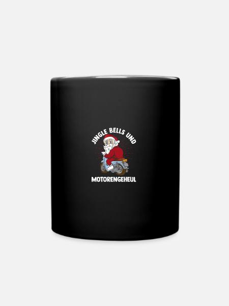 Weihnachtsmann Motorrad Weihnachtsfest Weihnachten - Tasse einfarbig - Schwarz